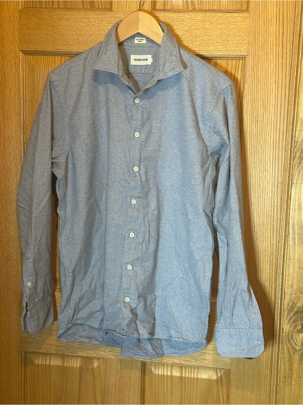Men’s Taylor Stitch 100 Shirt Size 42 gray/blue